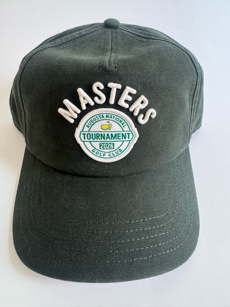 Masters 2026 Embroidered Dark Green Golf Cap. Brushed Cotton. Snapback. Nwt.